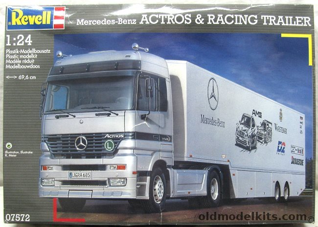 Revell 1/24 Mercedes-Benz Actros And Racing Trailer, 07572 plastic model kit